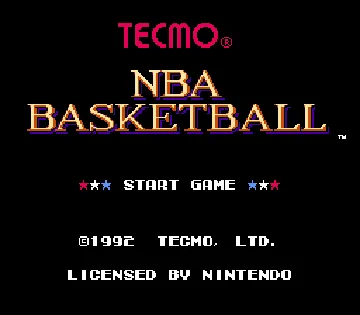 Tecmo NBA Basketball (USA) (NES-BK) (Rev 1) screen shot title